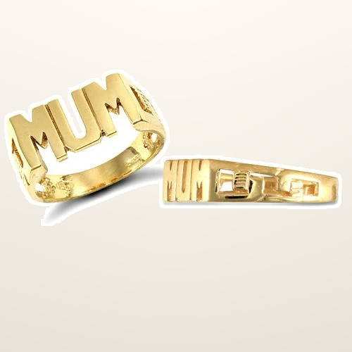 IT_ROLE:studio_clean | 9ct Yellow Gold Mum Id Ring