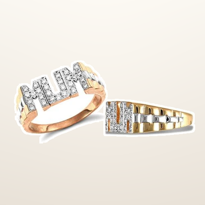 IT_ROLE:studio_clean | 9ct Yellow Gold Cubic Zirconia Mum Ring
