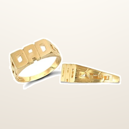 IT_ROLE:studio_clean | 9ct Yellow Gold Dad Id Ring