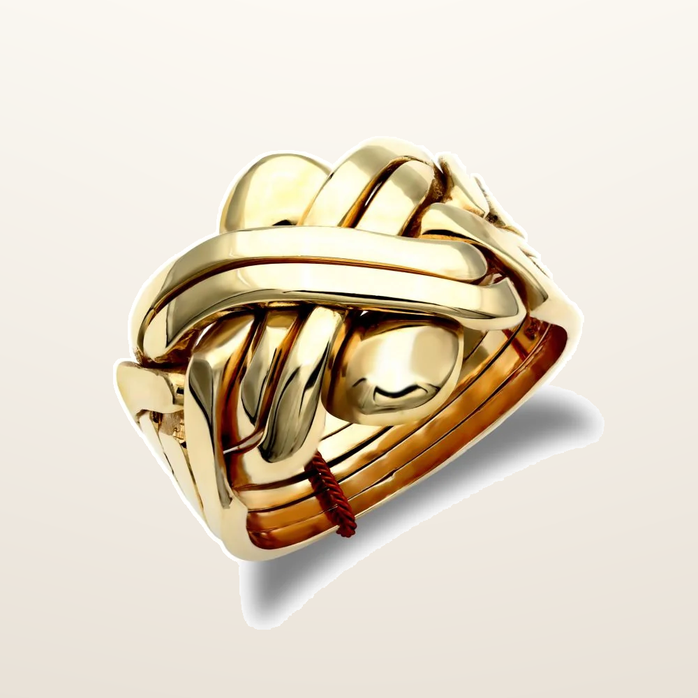 IT_ROLE:studio_clean | 9ct Yellow Gold 6 Piece Colour Puzzle Ring