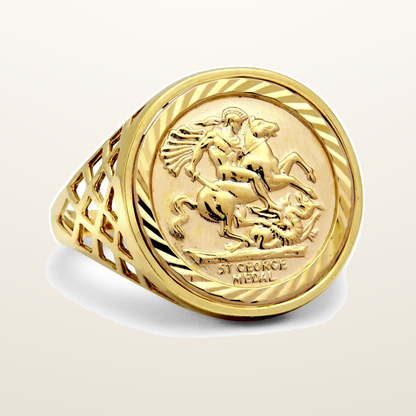 IT_ROLE:studio_clean | 9ct Yellow Gold 10Th St George Ring