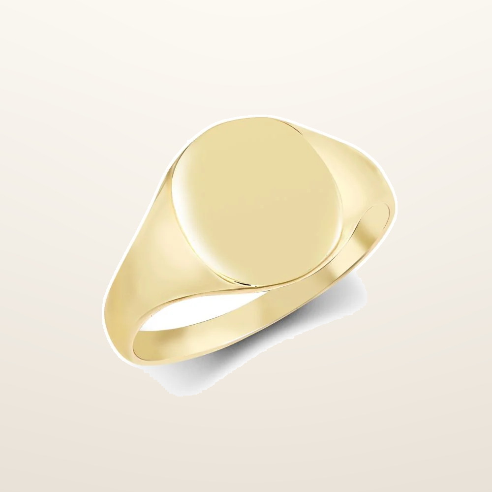 IT_ROLE:studio_clean | 9ct Yellow Gold Signet Ring Plain
