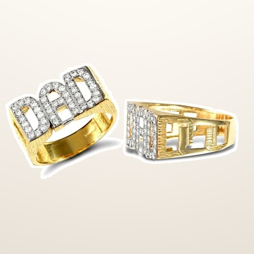IT_ROLE:studio_clean | 9ct Yellow Cubic Zirconia 'Dad' Ring