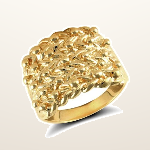 IT_ROLE:studio_clean | 9ct Yellow 5 Row Keeper Ring