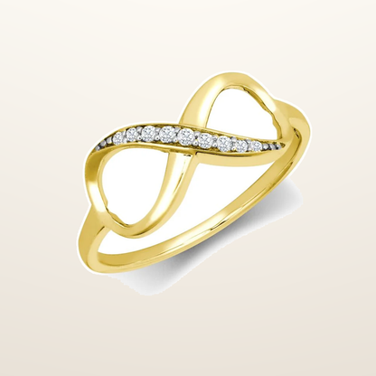 IT_ROLE:studio_clean | 9ct Yellow Cubic Zirconia Set Infinity Ring
