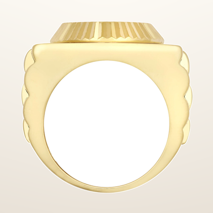 IT_ROLE:studio_clean | 9ct Yellow Gold Cubic Zirconia Set Watch Strap & Bezel Ring