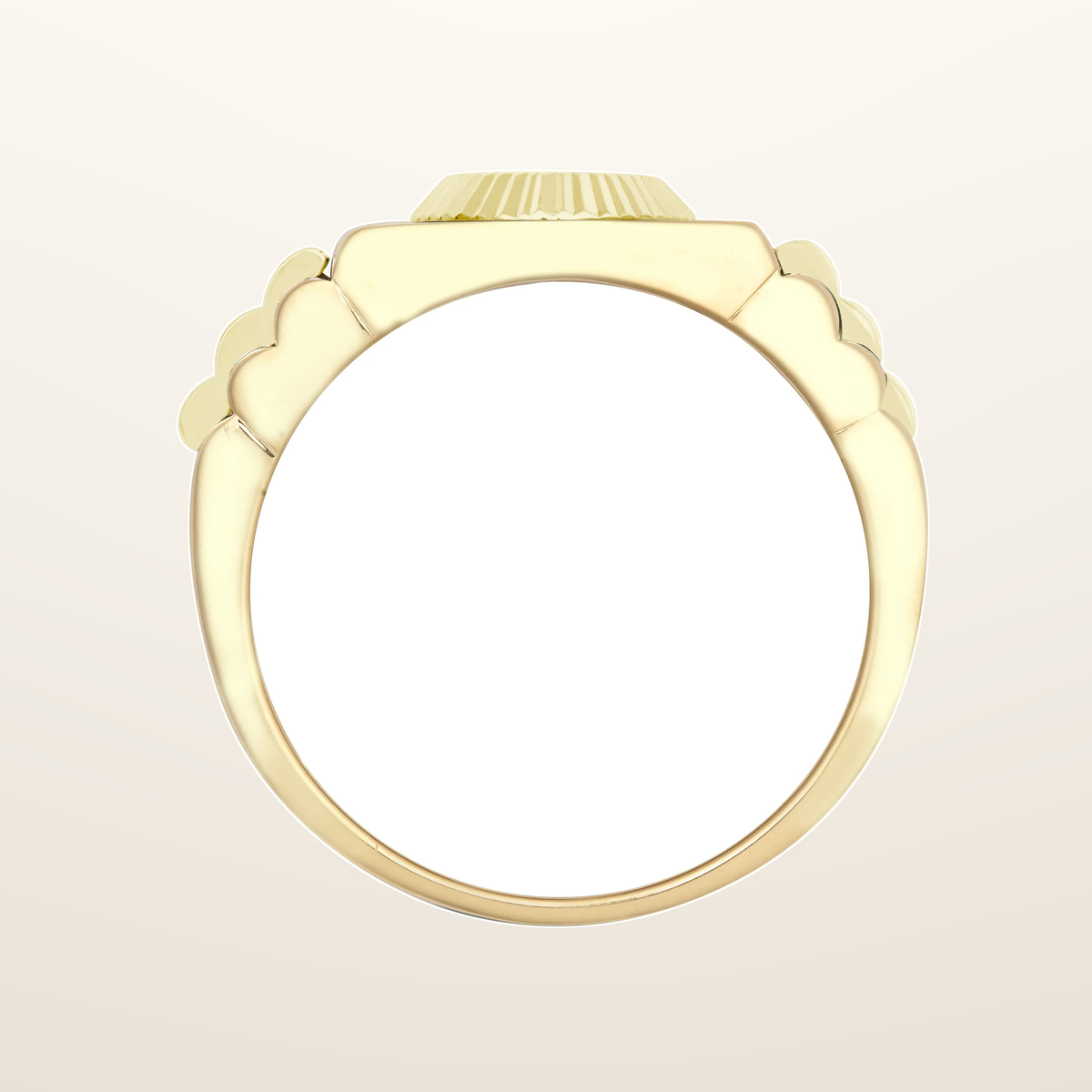 IT_ROLE:studio_clean | 9ct Yellow Gold Cubic Zirconia Set Watch Strap & Bezel Ring