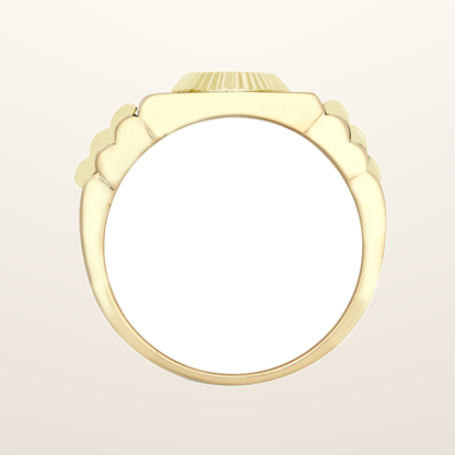 IT_ROLE:studio_clean | 9ct Yellow Gold Cubic Zirconia Set Watch Strap & Bezel Ring