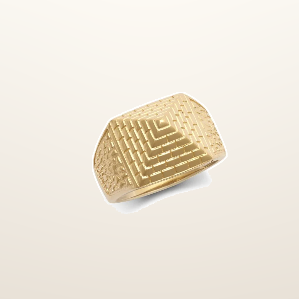IT_ROLE:studio_clean | 9ct Yellow Gold Pyramid Ring