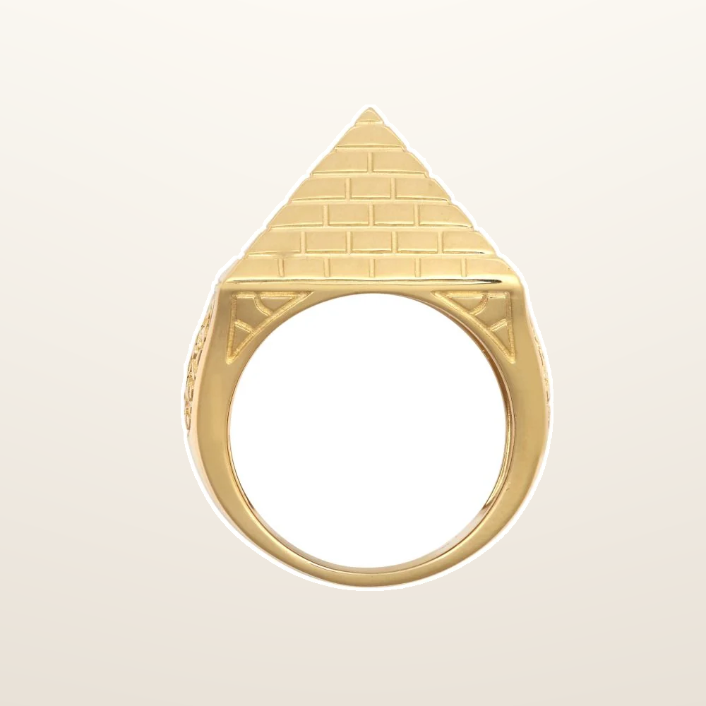 IT_ROLE:studio_clean | 9ct Yellow Gold 1 Ounce Pyramid Ring