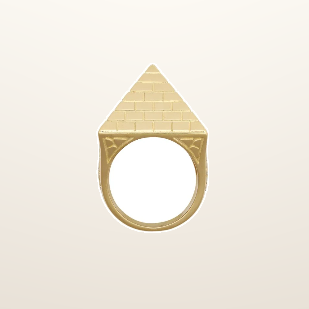 IT_ROLE:studio_clean | 9ct Yellow Gold 1.5 Ounce Pyramid Ring