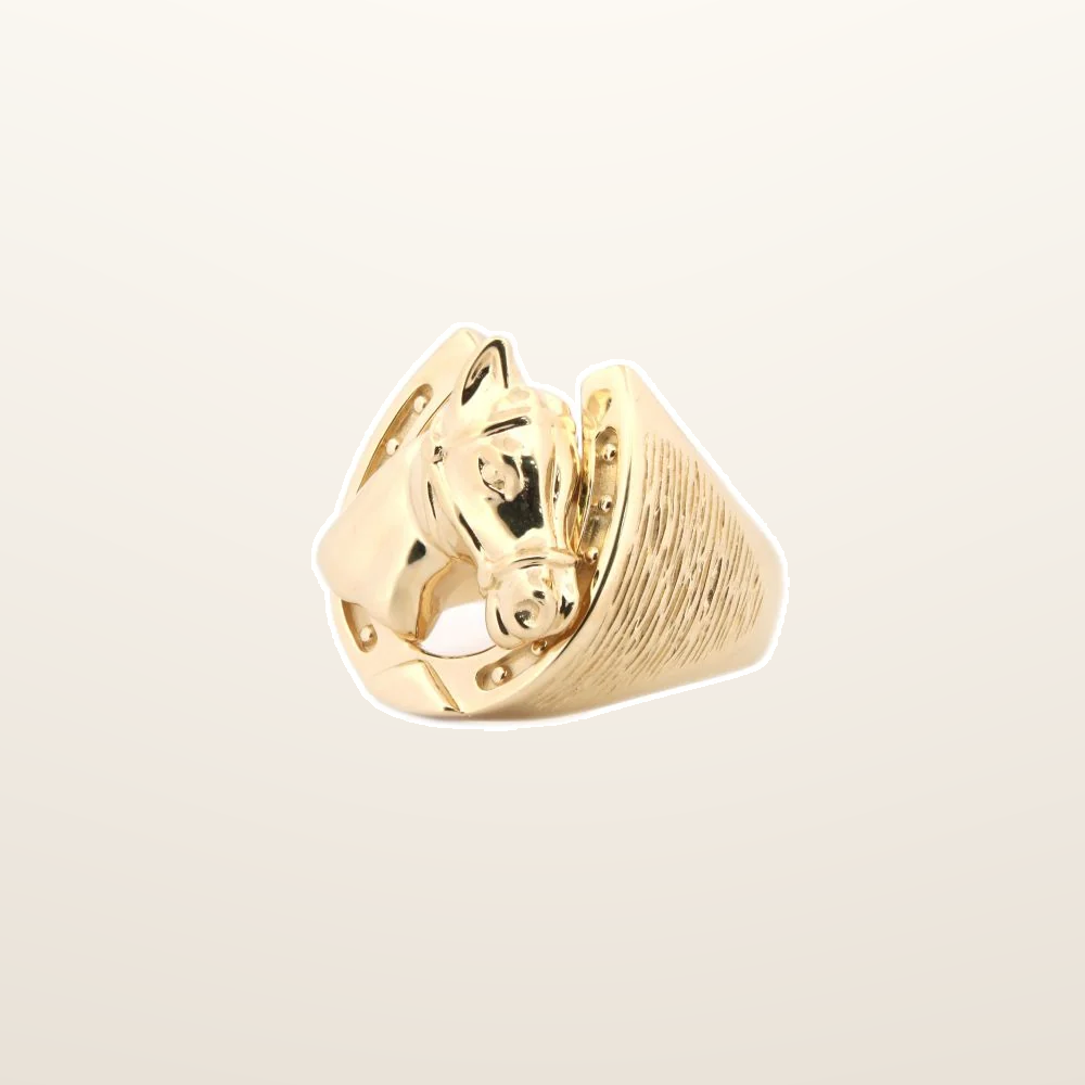 IT_ROLE:studio_clean | 9ct Yellow Gold Horse Shoe Ring