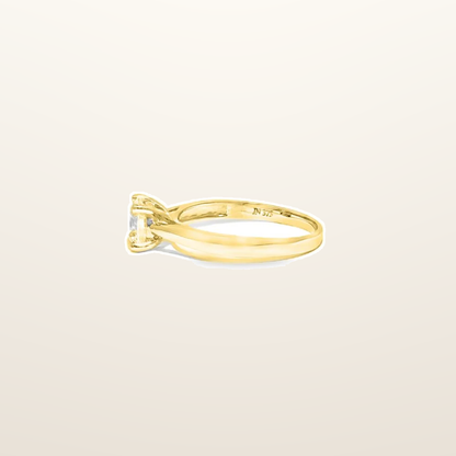 IT_ROLE:studio_clean | 9ct Yellow Gold, 1.00ct Round Cubic Zirconia Wed-fit Solitaire Ring