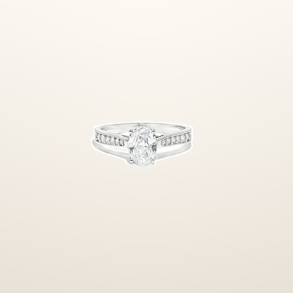 IT_ROLE:studio_clean | 9ct White Gold, 1.00ct Oval Cubic Zirconia Wed-fit Engagement Ring