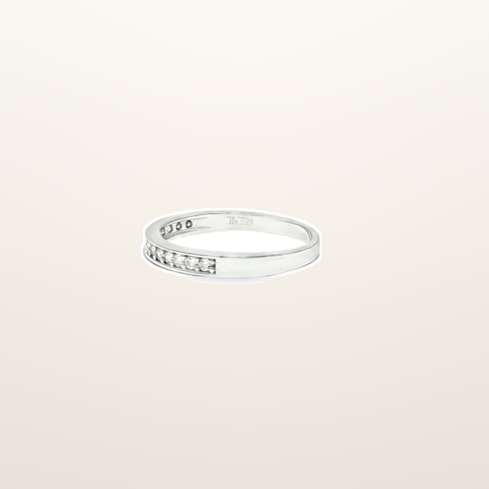IT_ROLE:studio_clean | 9ct White Gold, Half Eternity Cubic Zirconia Ring