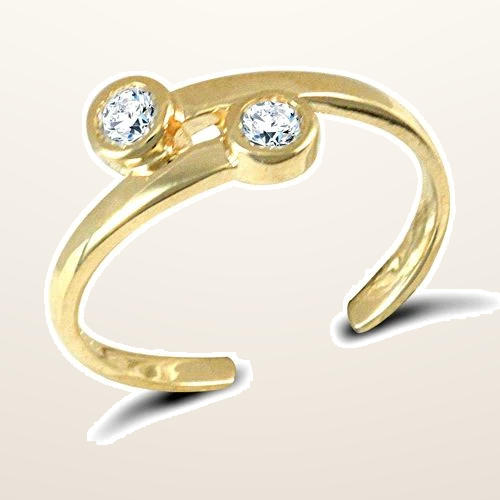 IT_ROLE:studio_clean | 9ct Yellow Gold Cubic Zirconia Toe Ring