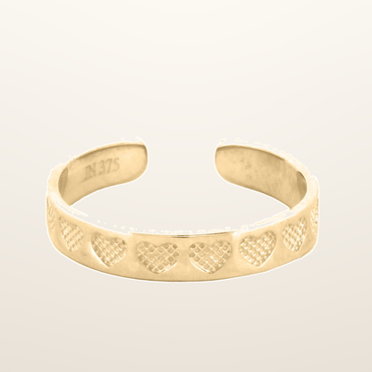IT_ROLE:studio_clean | 9ct Yellow hearts toe ring