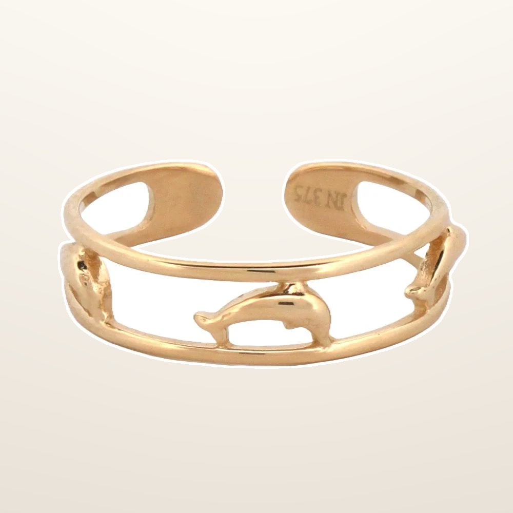 IT_ROLE:studio_clean | 9ct Yellow dolphin toe ring
