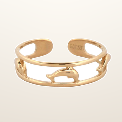 IT_ROLE:studio_clean | 9ct Yellow dolphin toe ring