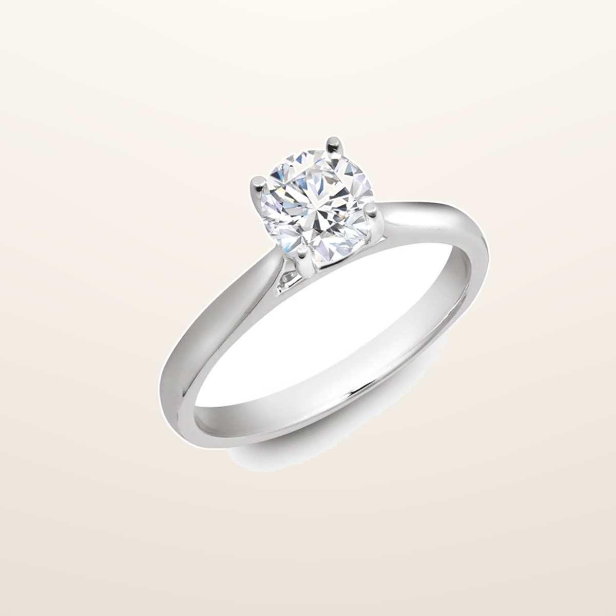 IT_ROLE:studio_clean | Lab Platinum 25pts Solitaire Diamond Wed-fit Ring