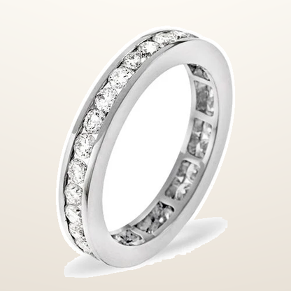 IT_ROLE:studio_clean | Platinum Channel Set Full Eternity Ring Natural Diamond 1.00ct G VS