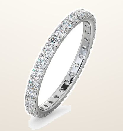 IT_ROLE:studio_clean | Platinum Claw Set Full Eternity Ring Natural Diamond 1.00ct G VS