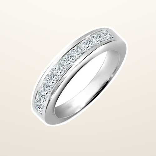 IT_ROLE:studio_clean | Platinum 0.25ct Channel Set P.Cut Dia Half ET Ring