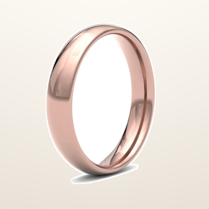 IT_ROLE:studio_clean | 9ct Rose Gold Standard Weight Court Profile Mirror Finish Wedding Ring