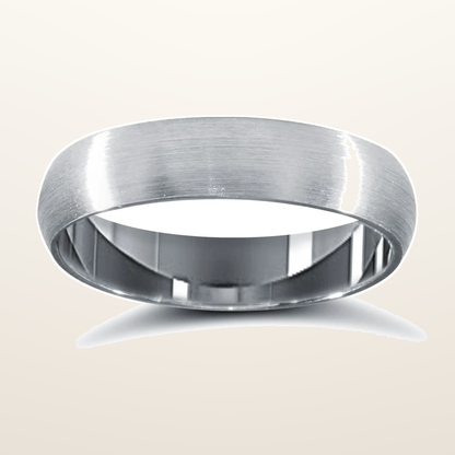 IT_ROLE:studio_clean | 9ct White Gold Standard Weight Court Profile Mirror Finish Wedding Ring