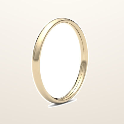 IT_ROLE:studio_clean | 9ct Yellow Gold Standard Weight Court Profile Mirror Finish Wedding Ring