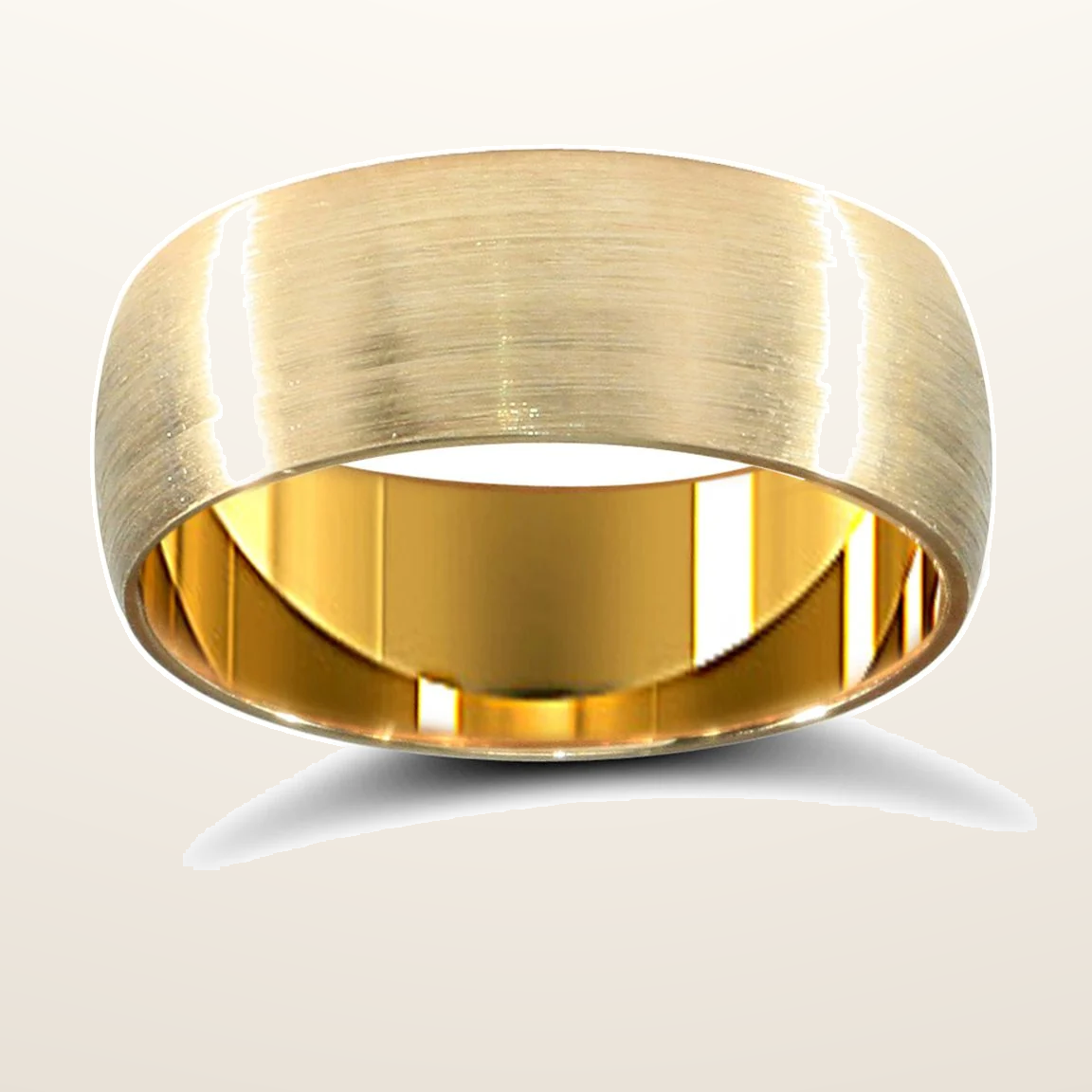 IT_ROLE:studio_clean | 9ct Yellow Gold Standard Weight Court Profile Satin Wedding Ring