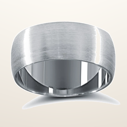 IT_ROLE:studio_clean | 9ct White Gold Premium Weight D-Shape Profile Satin Wedding Ring
