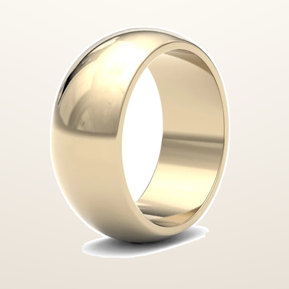 IT_ROLE:studio_clean | 9ct Yellow Gold Standard Weight D-Shape Profile Mirror Finish Wedding Ring
