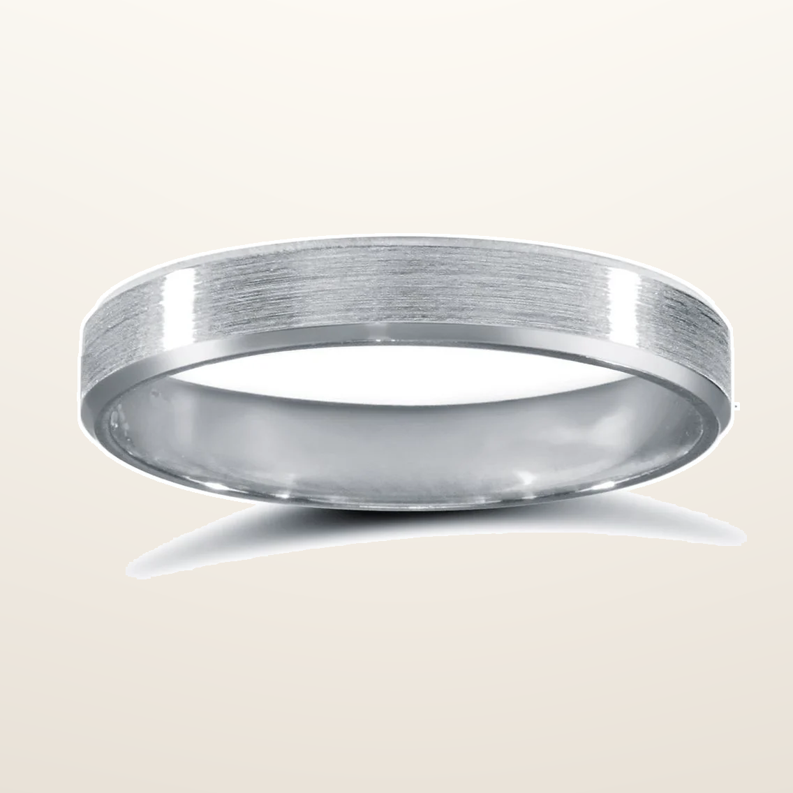 IT_ROLE:studio_clean | 9ct White Gold Standard Weight Flat Court Profile Mirror Finish Wedding Ring