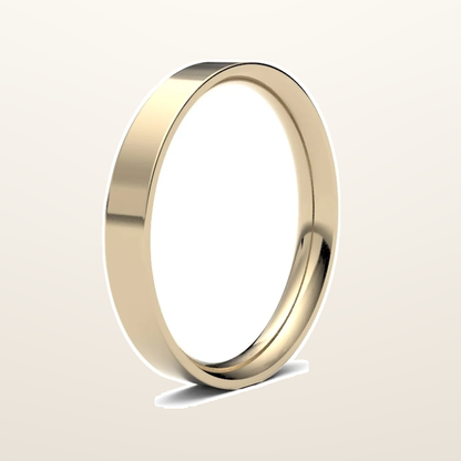 IT_ROLE:studio_clean | 9ct Yellow Gold Standard Weight Flat Court Profile Mirror Finish Wedding Ring