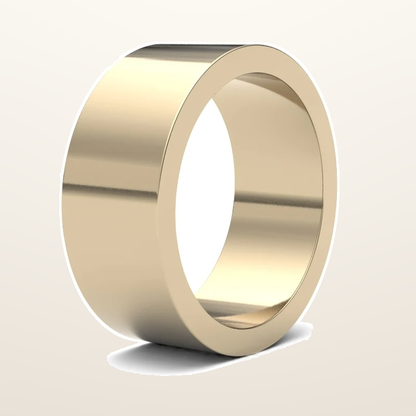 IT_ROLE:studio_clean | 9ct Yellow Gold Standard Weight Flat Profile Mirror Finish Wedding Ring