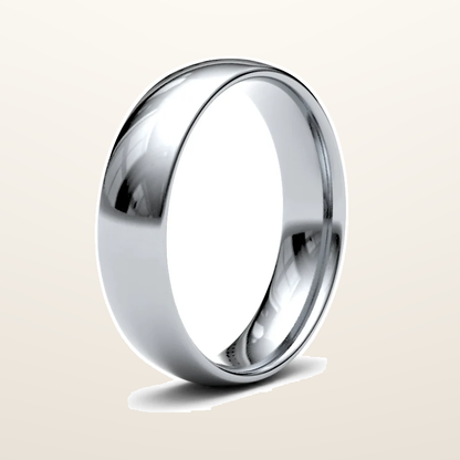 IT_ROLE:studio_clean | 9ct White Gold 5mm Lightweight Court Profile Mirror Finish Wedding Ring