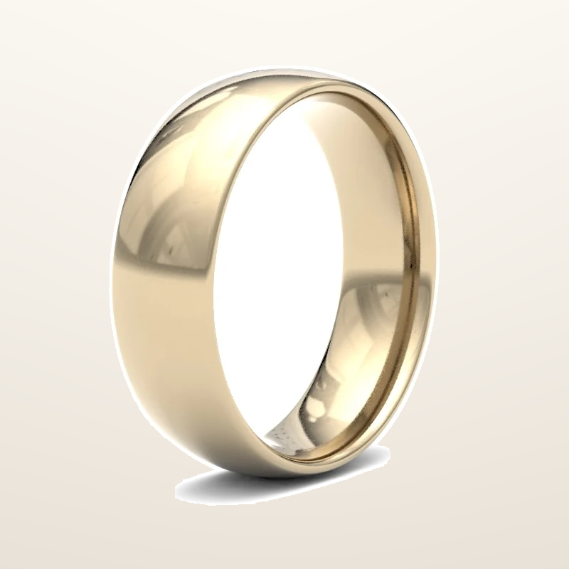 IT_ROLE:studio_clean | 9ct Yellow Gold 6mm Lightweight Court Profile Mirror Finish Wedding Ring