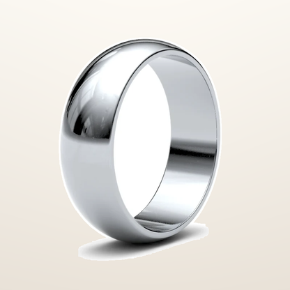 IT_ROLE:studio_clean | 9ct White Gold 6mm Lightweight D-Shape Profile Mirror Finish Wedding Ring