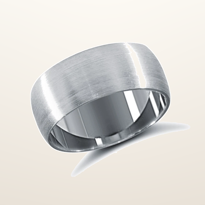 IT_ROLE:studio_clean | 9ct White Gold Standard Weight Court Profile Satin Wedding Ring