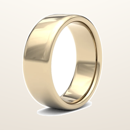 IT_ROLE:studio_clean | 9ct Yellow Gold Standard Weight Court Profile Mirror Finish Wedding Ring