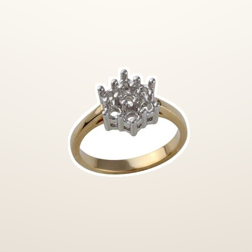 IT_ROLE:studio_clean | 18ct Yellow and white Gold 50pts Natural Diamond Ring Mount