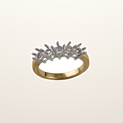 IT_ROLE:studio_clean | 18ct Yellow and white 0.25ct Natural Diamond Ring Mount