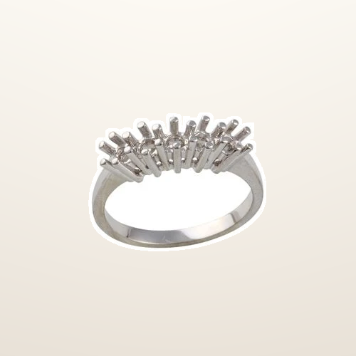 IT_ROLE:studio_clean | 18ct White 0.25ct 5 Stone Natural Diamond Ring Mount