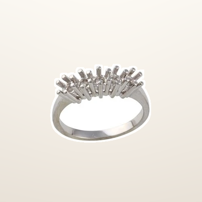 IT_ROLE:studio_clean | 18ct White 0.25ct 5 Stone Natural Diamond Ring Mount