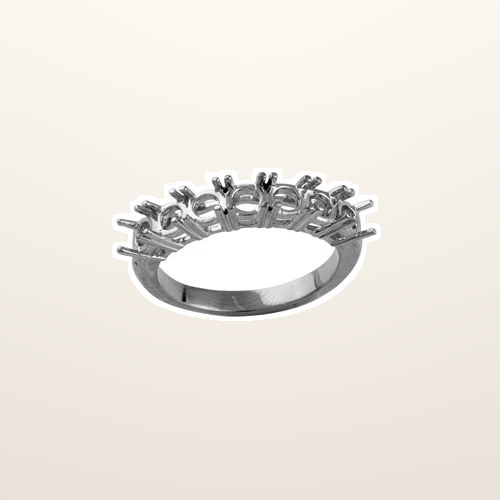 IT_ROLE:studio_clean | 18ct White 0.50ct Natural Diamond 7 stone 1/2 Eternity Ring Mount