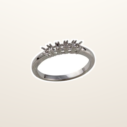 IT_ROLE:studio_clean | 18ct White 0.25ct Natural Diamond 5 stone Ring Mount
