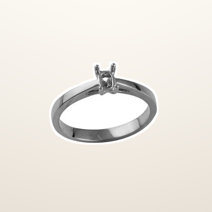 IT_ROLE:studio_clean | 950 Platinum 0.25ct Emerald Cut Solitaire Ring Mount. Fits 4x3mm