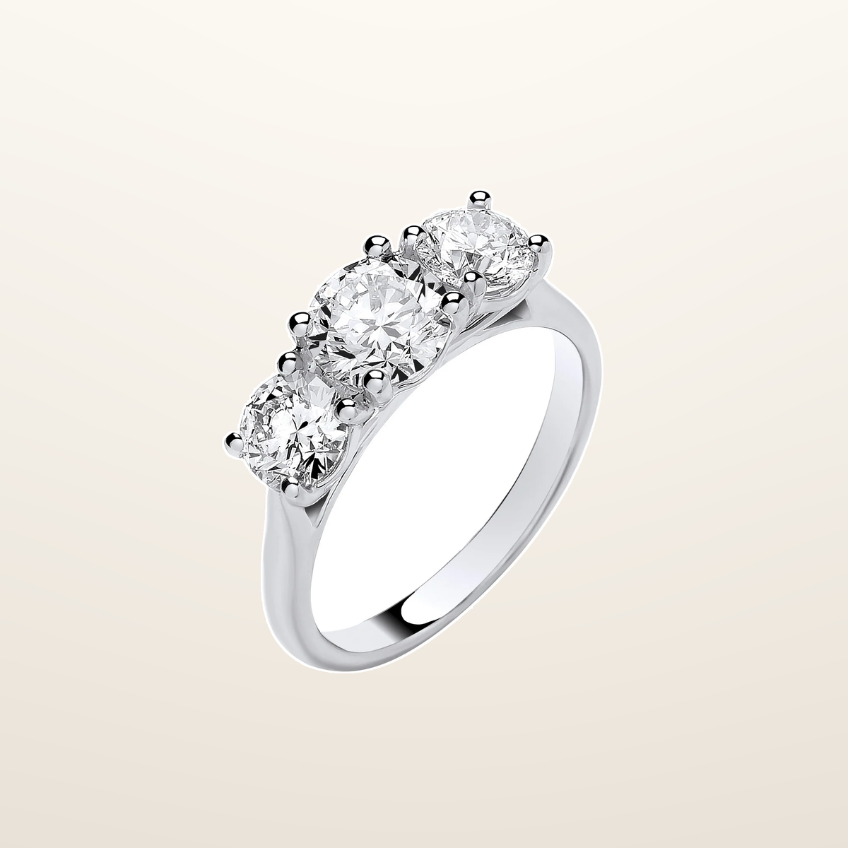 IT_ROLE:studio_clean | 9ct White Gold 2.00ctw Trilogy LAB GROWN Diamond Ring White GoldI Certified