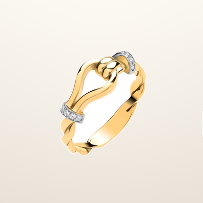 IT_ROLE:studio_clean | Yellow Gold Plain Hook with Twist Band Ladies Ring